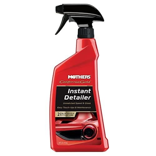 Mothers California Gold Instant Detailer 24 oz Removes Smudges Dust Fingerprints Boosts Gloss Slickness Lubrication for Clar Bars Quick Touchups Maintenance Between Washes 08224