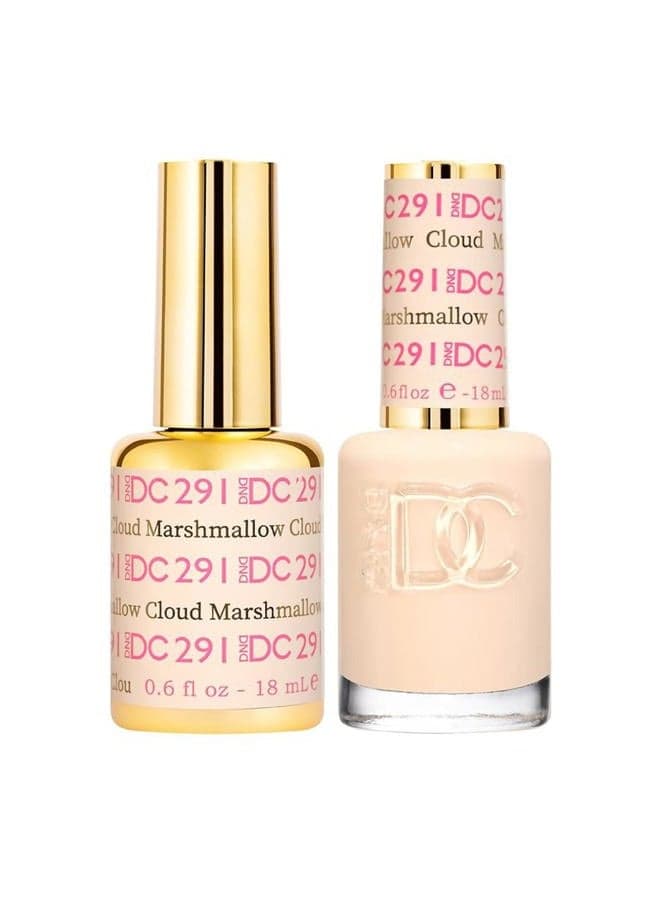 DC Gel Polish Set - 1 each of Beige Gel Polish and Beige Nail Polish, 291 Marshmallow Cloud, 0.5 Fl Oz