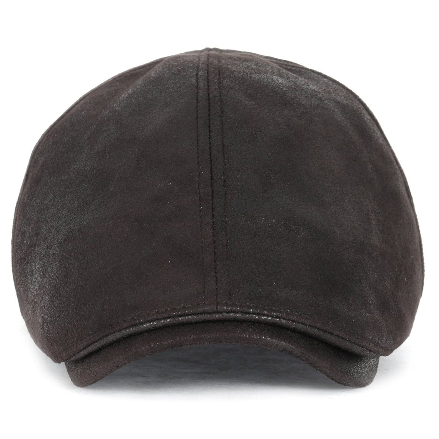 ililily Flat Cap Vintage Cabbie Hat Gatsby Ivy Irish Hunting Newsboy Stretch-fit, Dark Brown