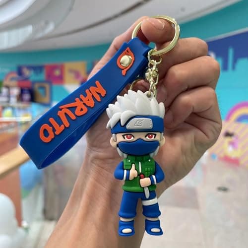 FowWelt Cartoon Keychain for Girls and Boys, Cute Keychains Accessories Keyring Key Wristlet Car Charms Backpack Key Chain (Naruuto B)