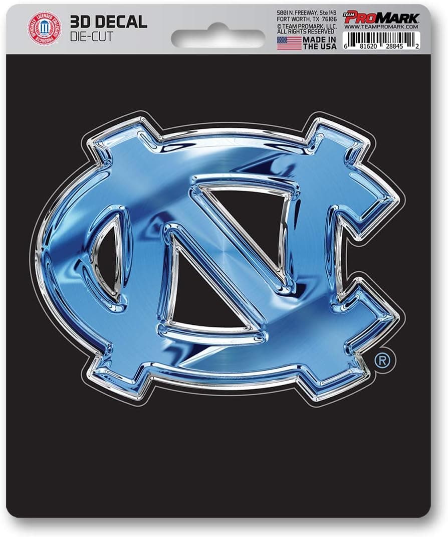 FANMATS 62825 North Carolina Tar Heels 3D Decal Sticker