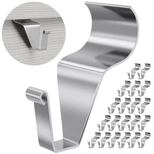 MUAKIOY Vinyl Siding Clips Hooks (20 Pack), Heavy Duty No-Drill No Hole Damage-Free Siding Hangers for Outdoor Wall Lights Wreaths Garland Hanging, Front Porch Patio Decor