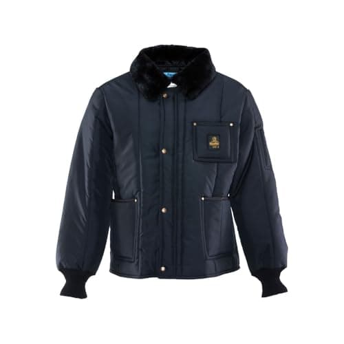 RefrigiWear Men's Iron-Tuff Polar Jacket - Insulated to -50°F Men's Winter Jacket - Wind & Water-Resistant Winter Coat - Navy - X-Large
