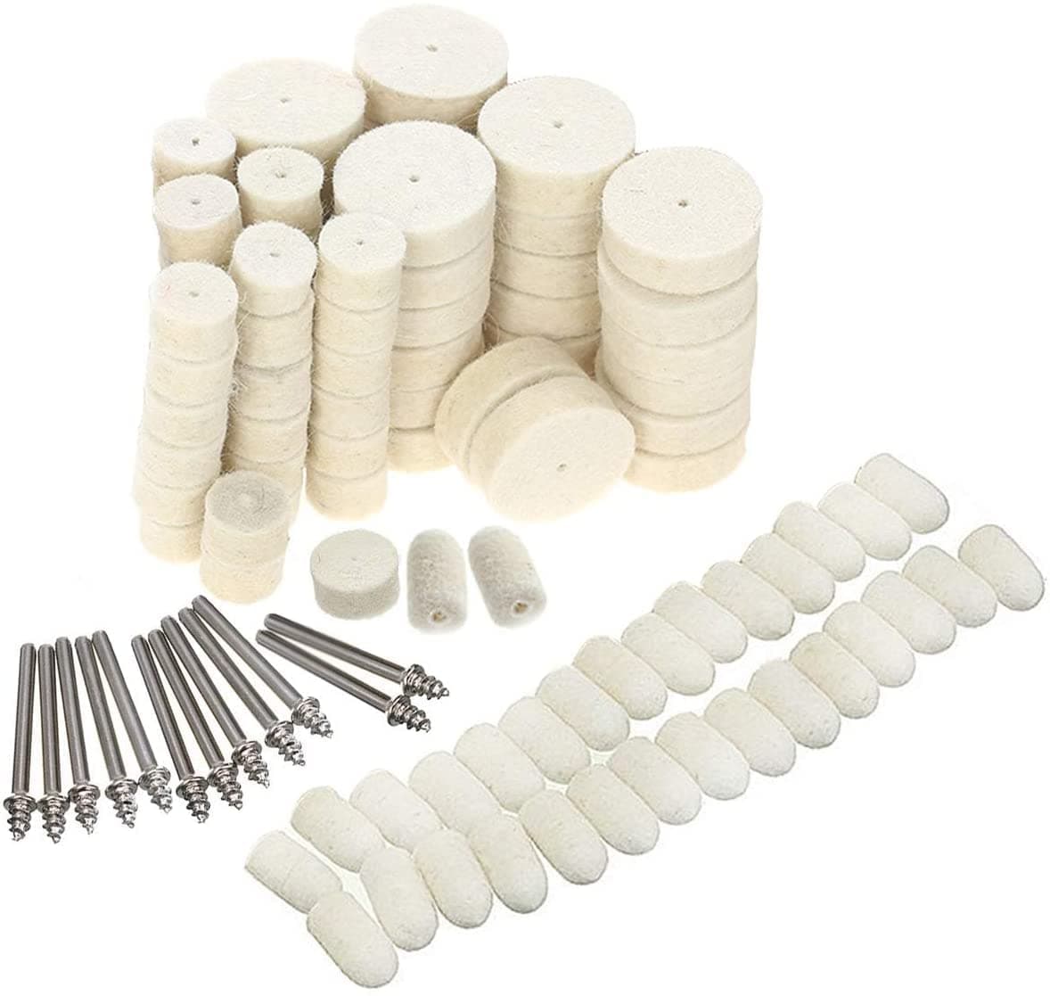 DIY Crafts Pack Of 70 Pcs Combo Polishing Mandrel Kit Density Felt Head Polishing Buffing Wheel Polishing KitRotary Tools Accessories Fit For Dremel Pack Of 70 Pcs Combo Polishing Mandrel Kit
