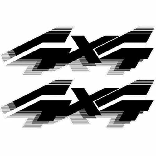 2Pc 4x4 Off Road Decal Vinyl Stickers Fit for 1992 to 1996 Fits FSeries 250 350 Truck Black