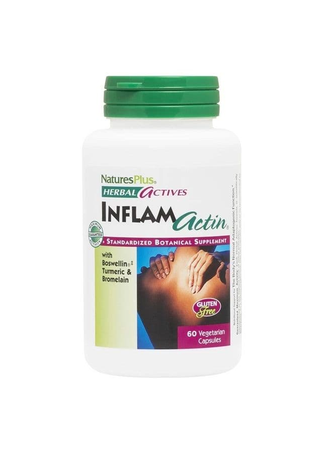 NaturesPlus Herbal Actives - 60 Vegetarian Capsules - Herbal Supplement with Turmeric & Bromelain - Vegan, Gluten-Free - 30 Servings