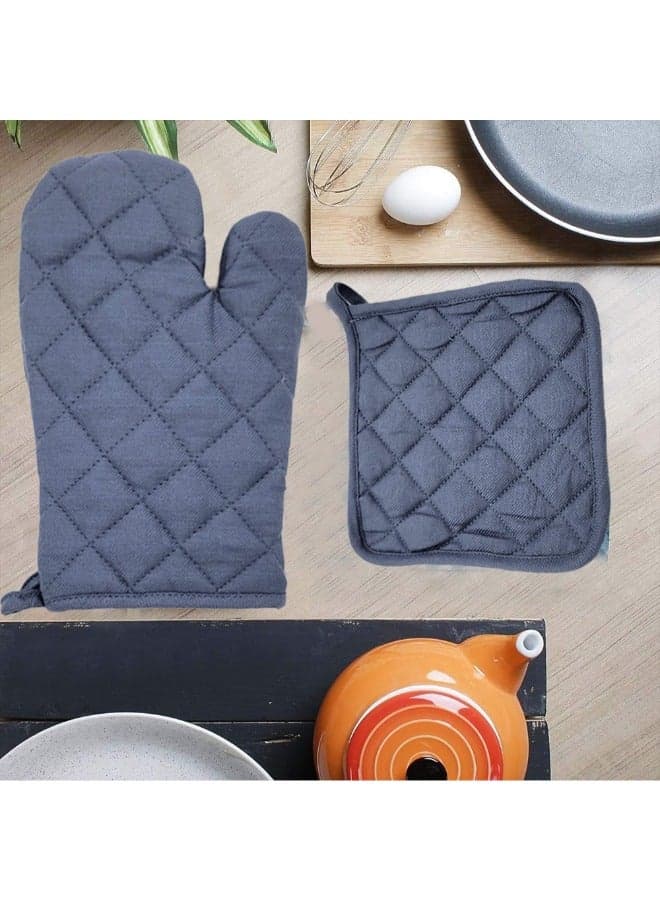 Orchard Gloves and Pot holder-Denim Blue