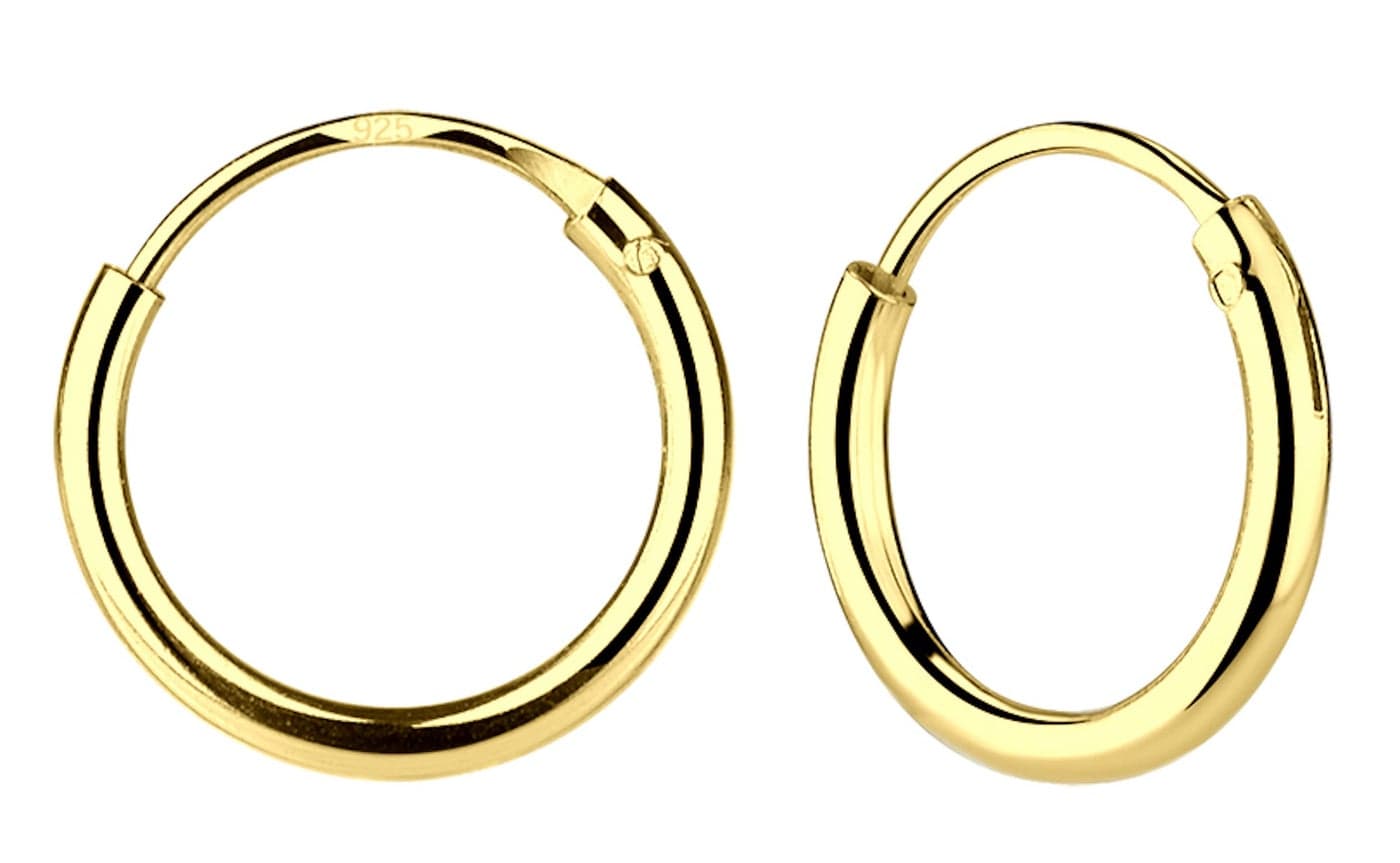 Aww So Cute 925 Sterling Silver Hypoallergenic Hoop Hoop Earrings for Babies, Kids & Girls | Diwali Gift/Birthday Gift | Comes in a Gift Box | 925 Stamped with Certificate of Authenticity | ER1539_G10