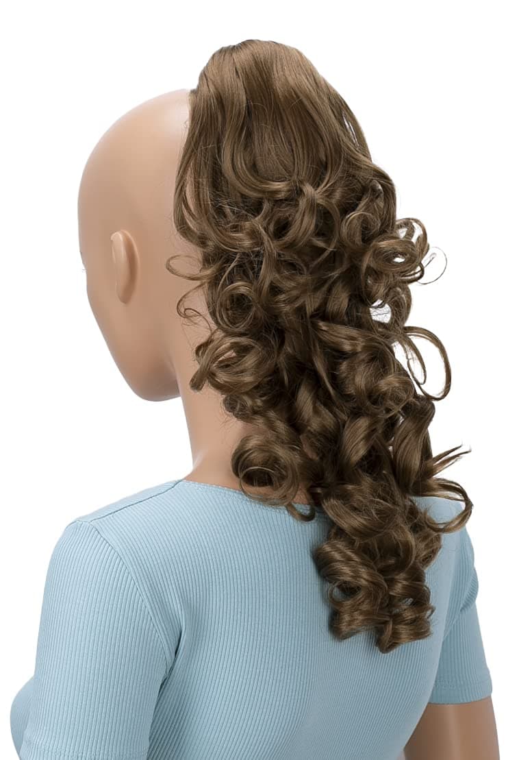 CAISHA 16 Hairpiece Ponytail Clip On Extension Voluminous Wavy Medium Brown H205