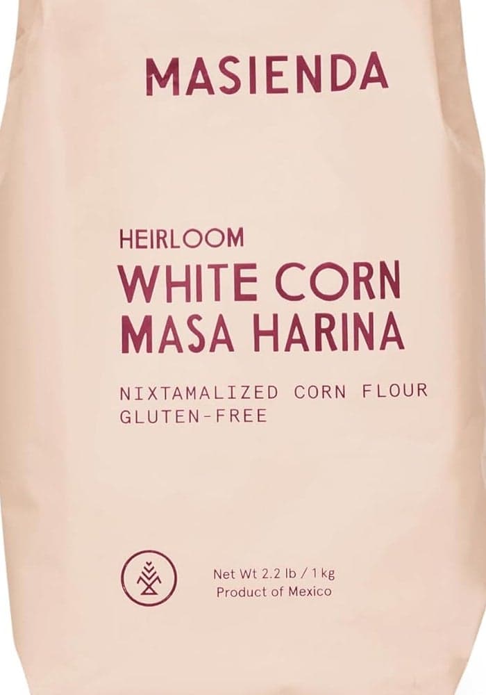 Masienda Heirloom White Corn Masa Harina - Gluten-Free Nixtamalized Corn Flour for Tortillas, Tamales, and More - 2.2 Pounds