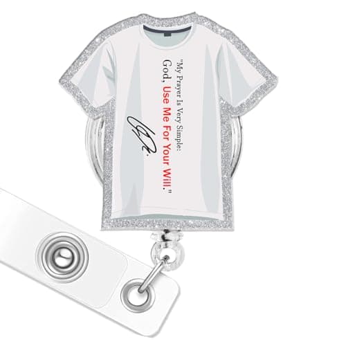 Freedom Badge Reel Retractable Biblical Verse ID with Clip, My Prayer Badge Holder for Nurses, Teachers, Liberty Work, Political Activist Accessories -1