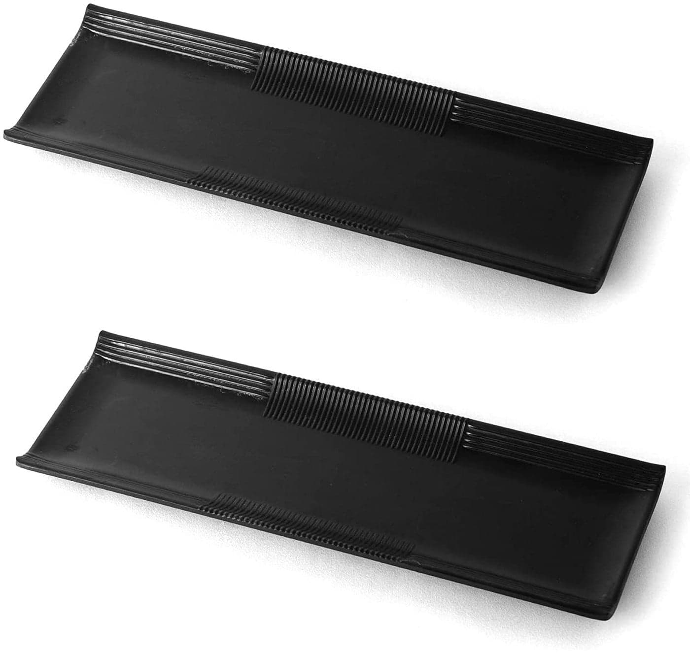 VRCT Melamine Rectangle Serving Platter, Dessert, Food, Parties - Black (Set of 2, Matt Black, Size : 33 X 11 cm)