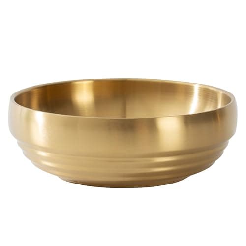 CM CHIC MONDAY 7.4 INCH Decorative Bowl, Key Bowl for Entryway Table, Key Holder Bowl, Decorative Bowls for Home Decor(Gold)