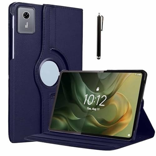 ProElite Cover for Motorola Pad 60 Neo 11 inch 2025, 360 Rotatable Smart Flip Case Cover for Motorola Pad 60 Neo 11 inch 2025 Tablet with Stylus Pen, Dark Blue