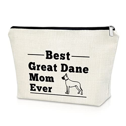 Sazuwu Great Dane Gift Bag for Women Dane Owners Makeup Cosmetic Bag Mom Christmas Birthday Mother's Day Thanksgiving Gifts Travel Pouch