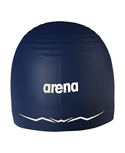 Arena Silicone Racing Swim Cap Men and Women Aquaforce Wave Hydrodynamic Performance Competitive Intensive Swimming Navy Large