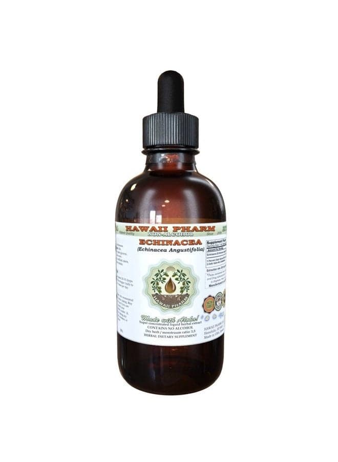 Echinacea Alcohol-Free Liquid Extract, Echinacea (Echinacea Angustifolia) Dried Root Glycerite Herbal Supplement 2oz
