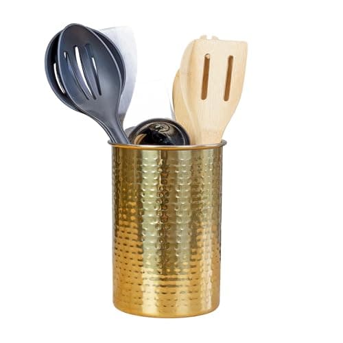 Darware Copper Coated Kitchen Utensil Holder / 7-Inch Tool Caddy, Store All Your Wooden Spoons, Spatulas, & More