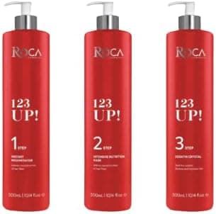 123 UP Hair Clinic Cauterization Intensive Nutrition Mask Keratin Crystal 3x 500ml Roca Cosmetics