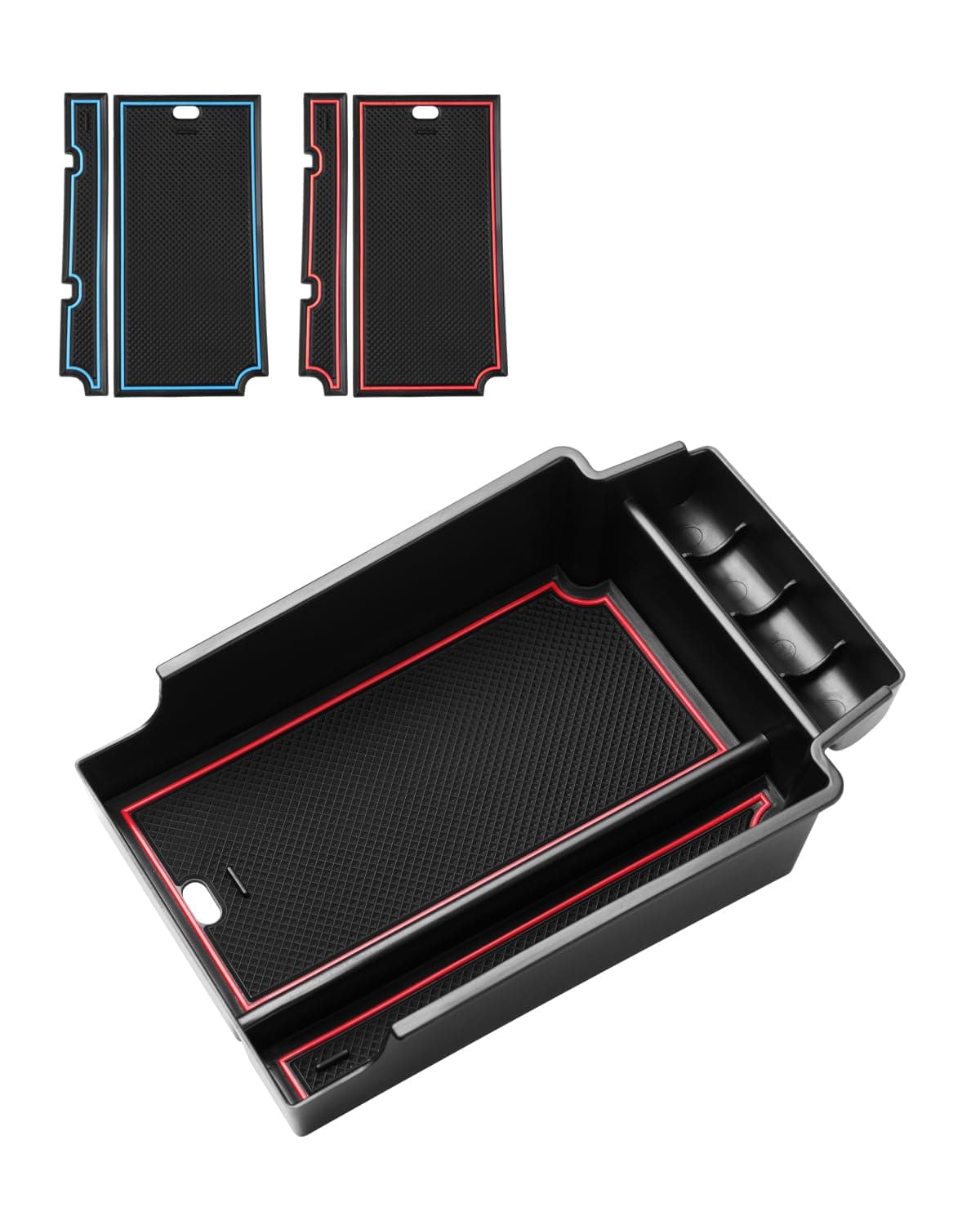 Autorder Center Console Organizer for 2019-2025 Chevy/Chevrolet Blazer Accessories Armrest Storage Box Secondary Insert Tray with 2 Color Mats