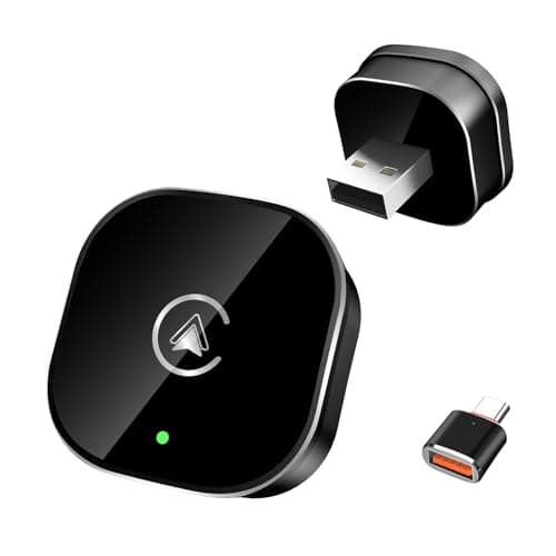 2026 New Wireless CarPlay Adapter for Apple iPhone &Android Auto 2 in 1, Mini USB CarPlay Dongle Wired to Wireless, Fast Connection, Compatible with iOS 10+ & Android 11+, Plug and Play (Black)