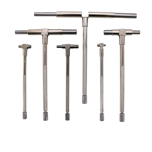 TEXALAN(R) Telescoping Gage Set 5/16" - 6" / 8mm-150mm Range 6pcs with Pouch Carbon Steel for Hole Diameter