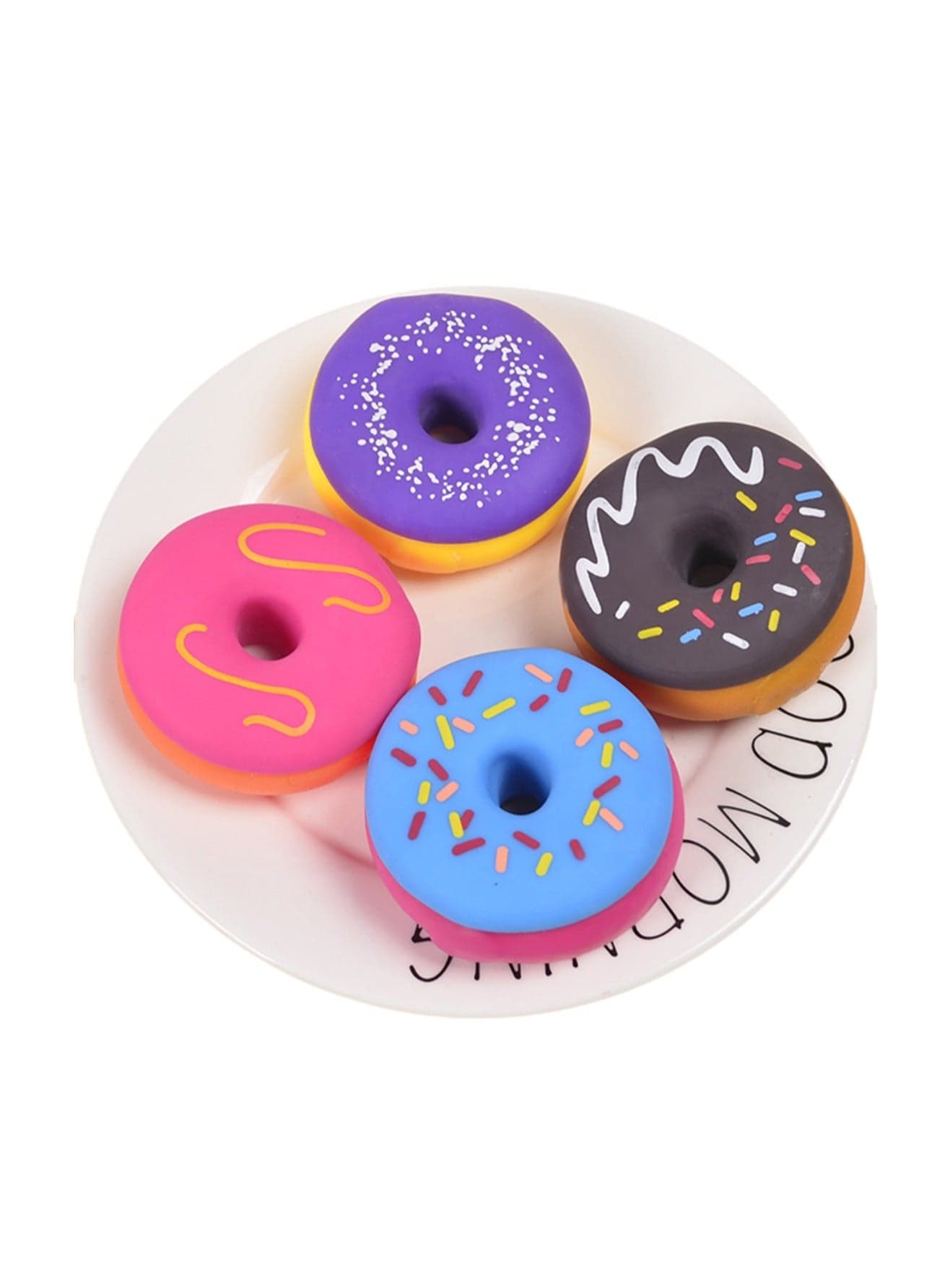 4pcs Mixed Color Donut Anti-Stress Squeeze Ball Squeezing Fun Venting Toys, Unbreakable, Stress Relief Toys For Children And Adults, Gifts (Random Colors)