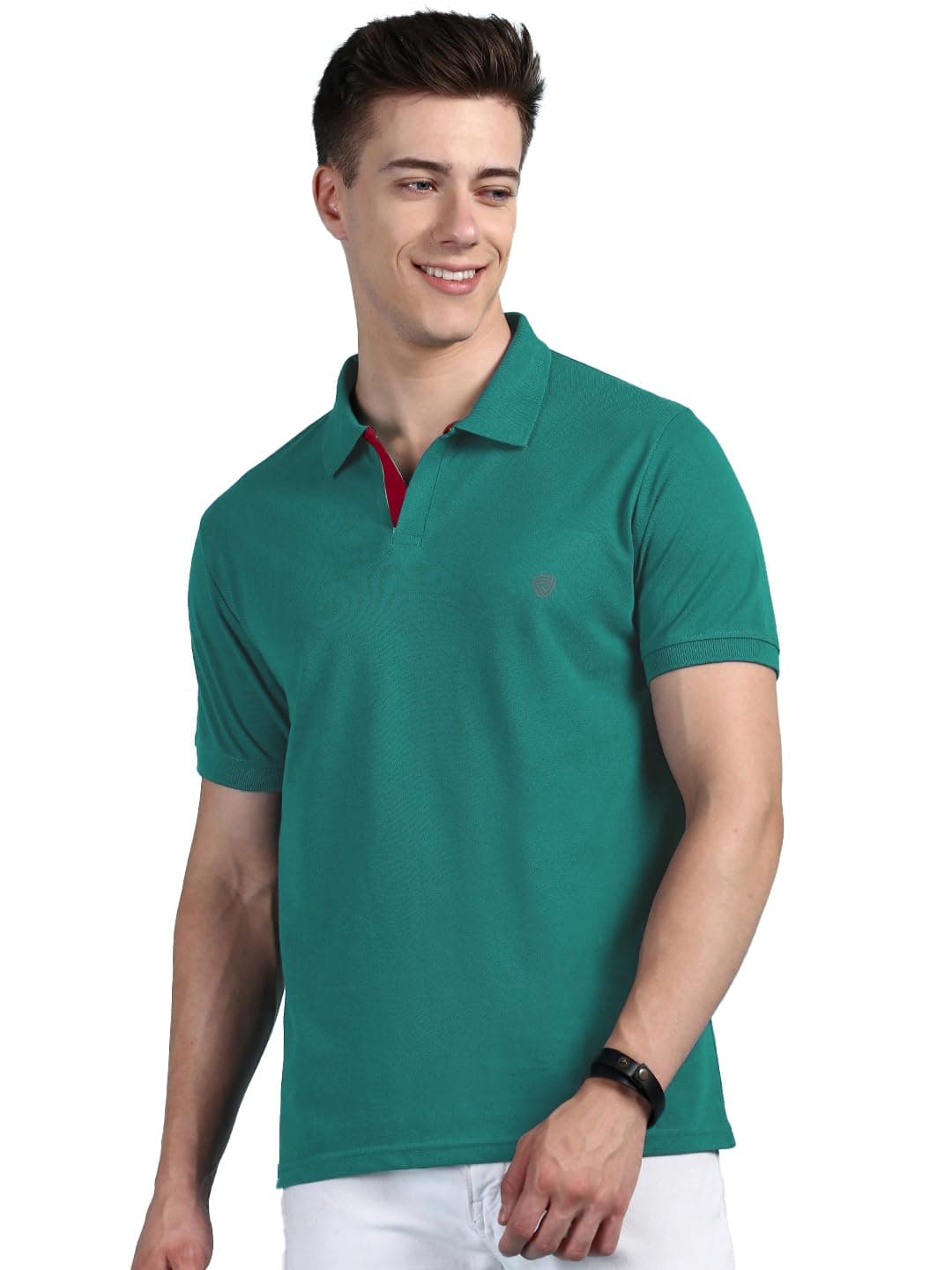 Lux Cozi Men's Pack of 1 Pale Green Regular Fit Polo Neck Half Sleeve Solid Casual T-Shirt_COZI_2121_SGN_3XL_1PC