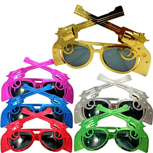 Evisha Colouful Gun Eye Mask for Halloween/Xmas Party,Birthday Party/Adult Party for Men and Women Masquerade Ball Mask Venetian Party (Pack of 4 mask)