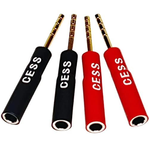 CNCESS CESS-053 Banana Plug to Pin Plug Adapter, 4mm Female to Male Screw Type Banana, 4 Pack (Straight PIN)