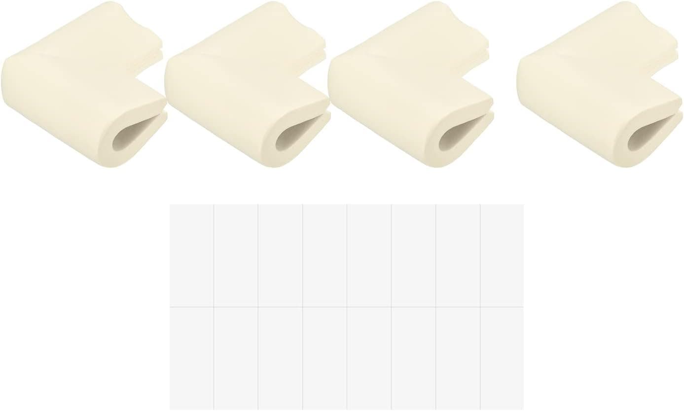 uxcell Corner Guards Edge Protectors 4Pack U Foam Safety Bumper W SelfAdhesive Tape Furniture Corner Table Edge Guard 216x138x0315 White