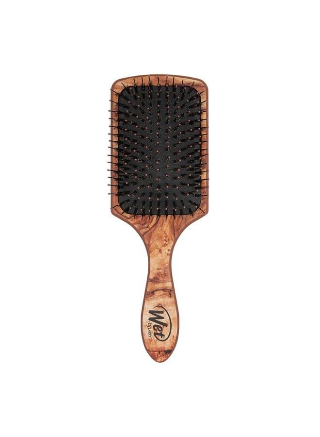 Paddle Hair Brush,Traditional Wood-Ultra-Soft IntelliFlexDetangling Bristles with AquaVentDesignForSpreading HairTreatmentsEvenly-Pain-Free Hair Brush For Women & Men,Shine Traditional Wood