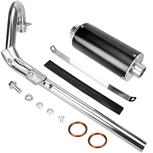 FVRITO Exhaust Pipe Muffler Silencer Kit for 125cc 110cc 70cc Dirt Pit Bike, 28mm Muffler for Chinese XR50 CRF50 Coolster SSR Baja Taotao Atomik Thumpstar Roketa Apollo Motorcycle ATV Parts Black