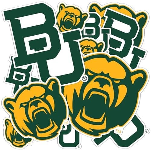 Desert Cactus Baylor University Bears Sticker Baylor Bears Vinyl Decal Laptop Water Bottle Car Scrapbook Sheet (Type 1-1)