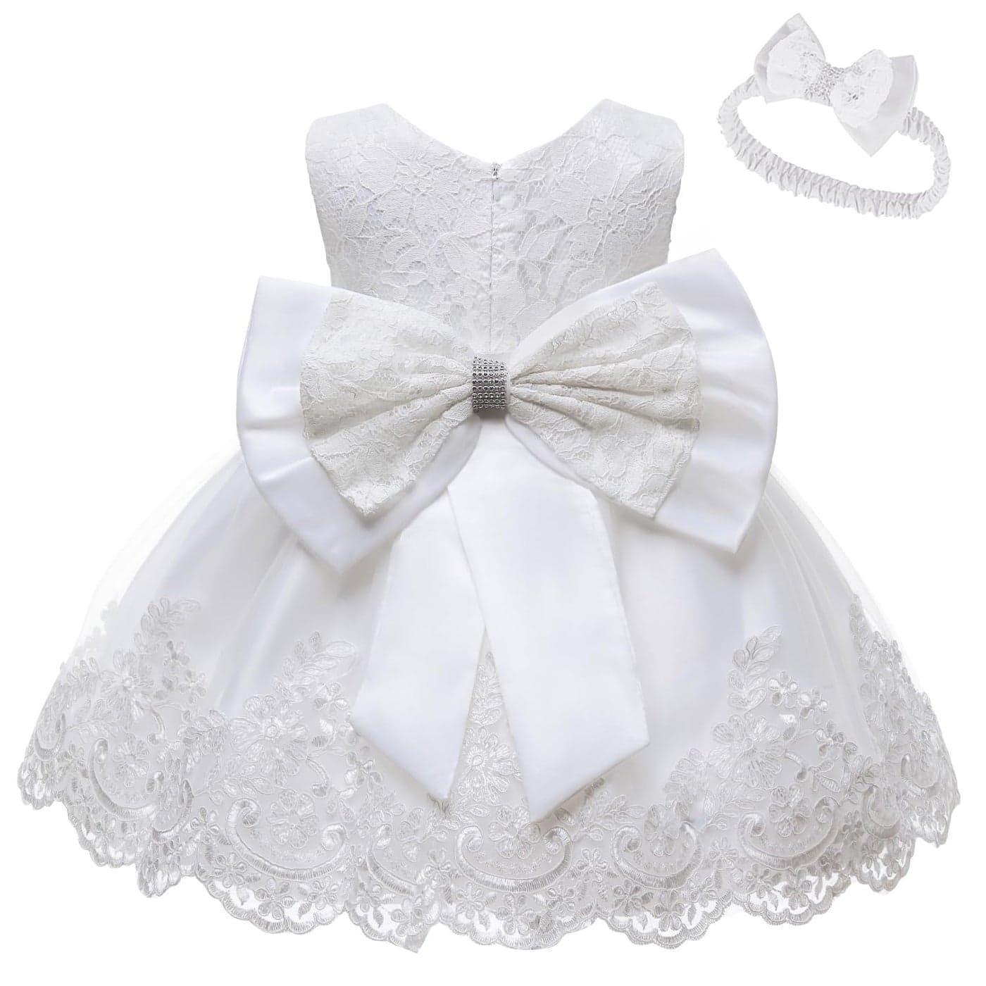 LZH Baptism Dresses for Baby Girls Christening White Baby Dress Baby Girl Party Dress Wedding Pageant Party