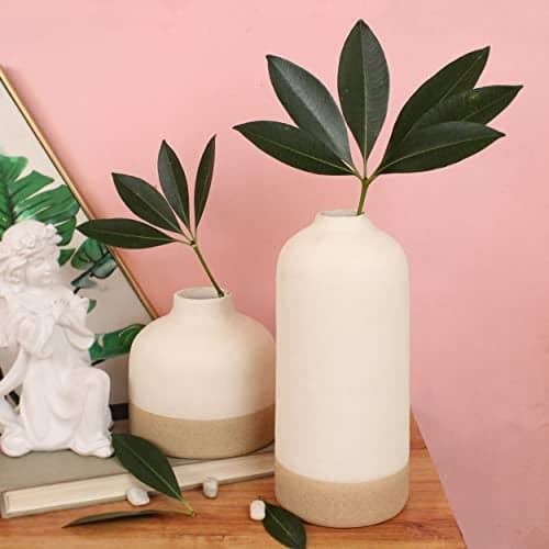 TIED RIBBONS Flower Vase (Set of 2, Multi, 9.8 & 5.5 Inches) for Home Décor Decorative Ceramic Flowers Plants Living Room Bedroom Kitchen Office Wall Table Decoration Dining Table Bedroom Gift Item