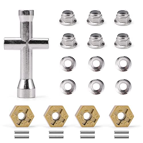 HAIBOXING 112TH Scale RC Car Spare Parts Desert Truck Metal Wheel Hex Pins and Nuts Apply to 2995 T002 H003 H022 T2121
