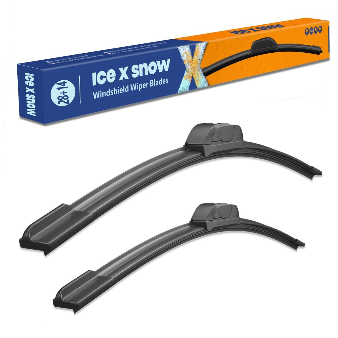 Icexsnow 2814 Water Repellent Windshield Wiper Blades Replacement for Toyota Corolla 20232020Hyundai Elantra 20162011Honda Fit 20202009 Silicone Automotive Windshield Wiper Blades