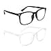 Hisxierng 2Pcs Blue Light Blocking Glasses Blue Light Glasses for Woman Mens Black and Clear Blue Light Glasses for Women Adult Teen Girls Teenagers Computer Gaming AntiUV Eyestrain