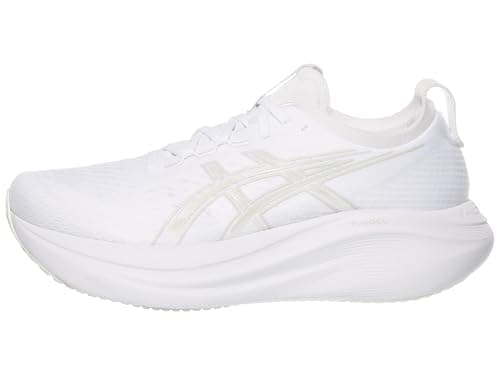 ASICS Men's Gel-Nimbus 27 Running Shoes, 9, White/Glacier Grey