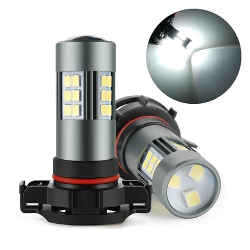 iFunyLED 5202 5201 LED Fog Light Bulbs, PS19W Super Bright 6500K Cool White, Plug and Play, Replacement Fog Lights for Car Truck SUV, 2-Pack