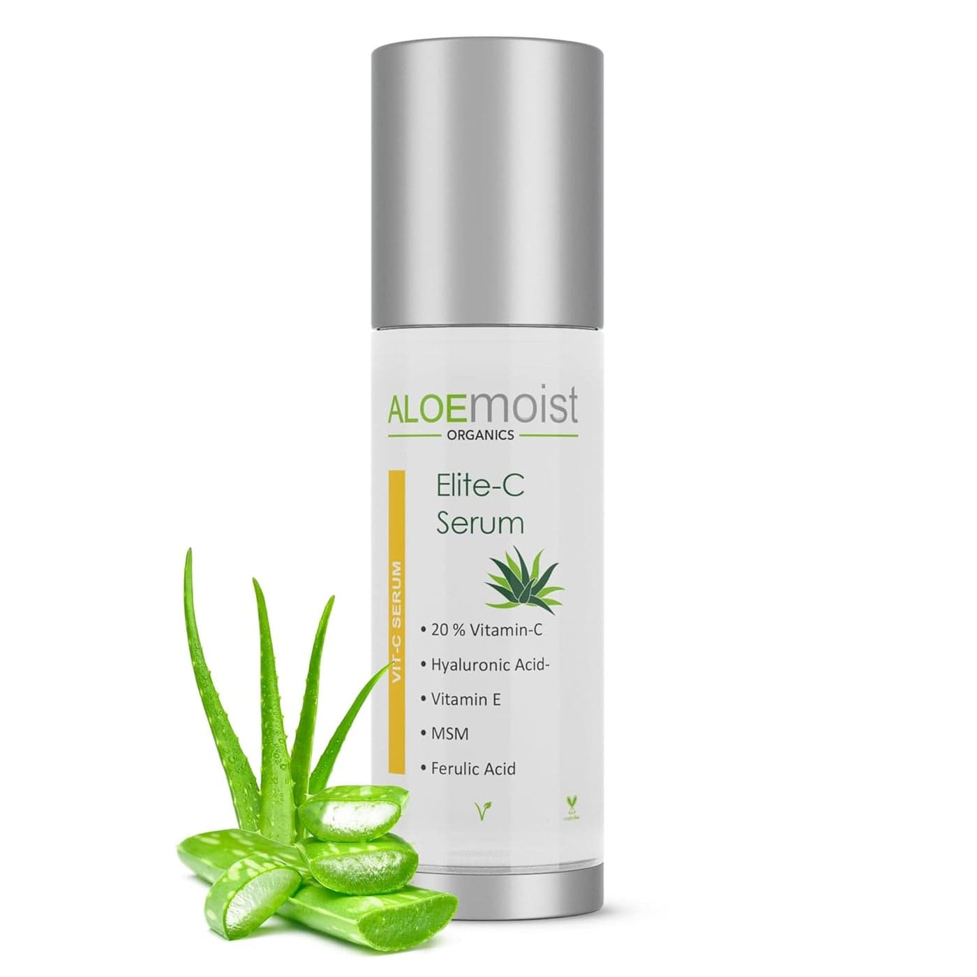 Elite Vitamin C Serum for Face with Hyaluronic Acid Pure Aloe Vera Gel Vitamin E Oil Anti Aging Skin Firming Serum Pore Minimizer Dark Spot Corrector for Face 5 fl oz