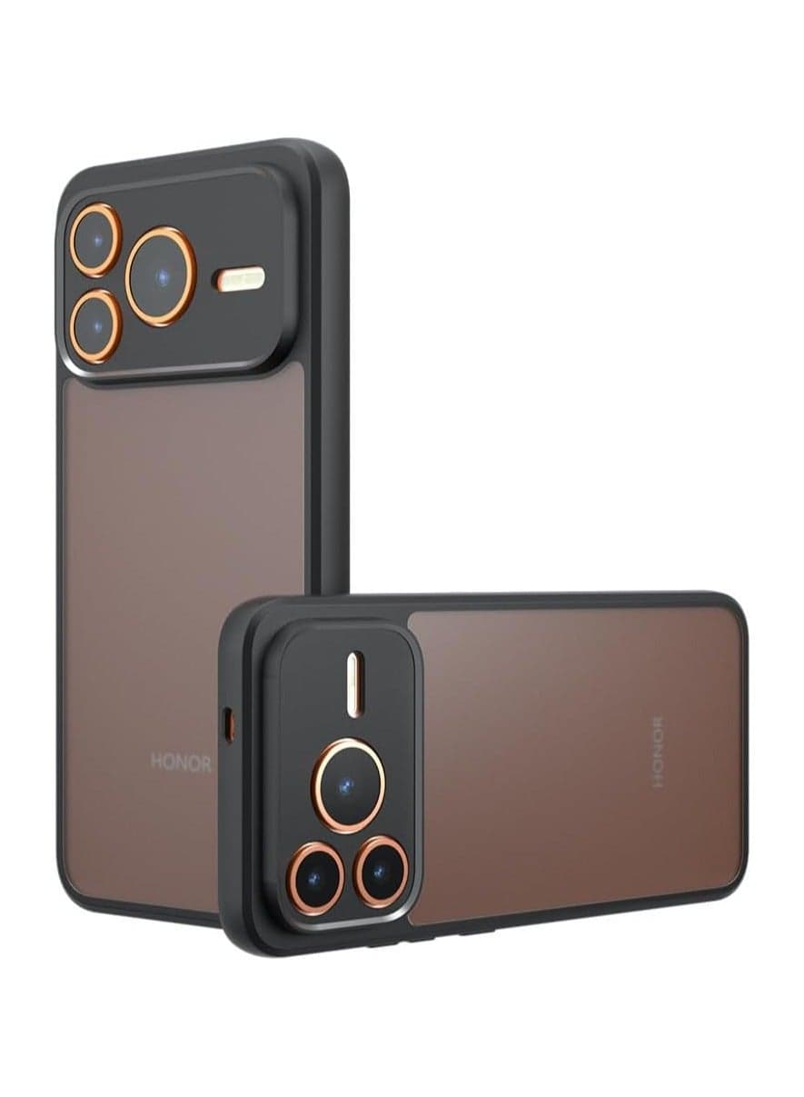 Compatible with Honor Power2 5G - Rigid PC + TPU Semi-Transparent Matte Air-Cushioned Shockproof Case, Resistant to Yellowing and Oxidation