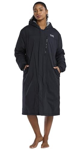 TYR Hydrosphere Tech Adult Swim Parka - Swimming Cover Up for Women, Men - Fleece Lining, Multiple Pockets