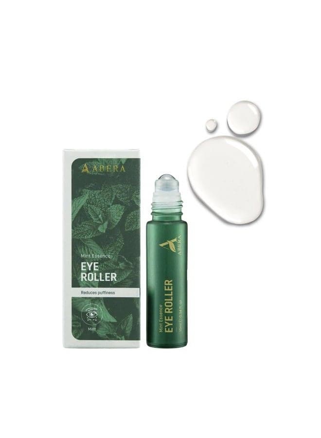 Abera Eye Roller Serum with Mint Essence, Vitamin C and Peptides - Energizing Serum for Dark Circles and Puffiness, Fine Lines Serum, 0.34 fl oz