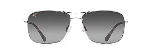 Maui Jim Men's and Women's Wiki Wiki Polarized Aviator Sunglasses, Silver/Neutral Grey, Medium