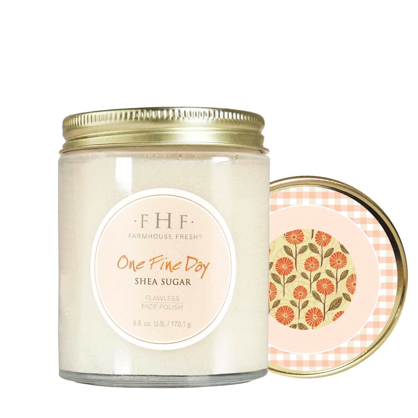 FarmHouse Fresh Face Exfoliator Sugar Face Scrub Gentle Exfoliating Face Cleanser with Shea Butter One Fine Day Flawless Face Polish 6 Fl Oz