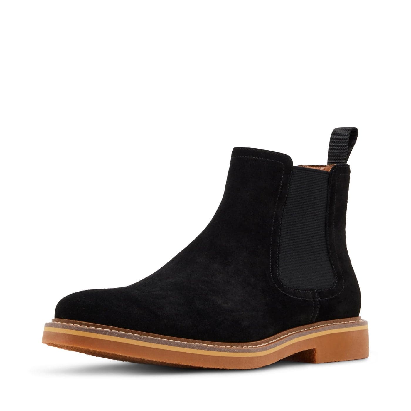 Steve Madden Mens Paulos Chelsea Boot Black Suede 12