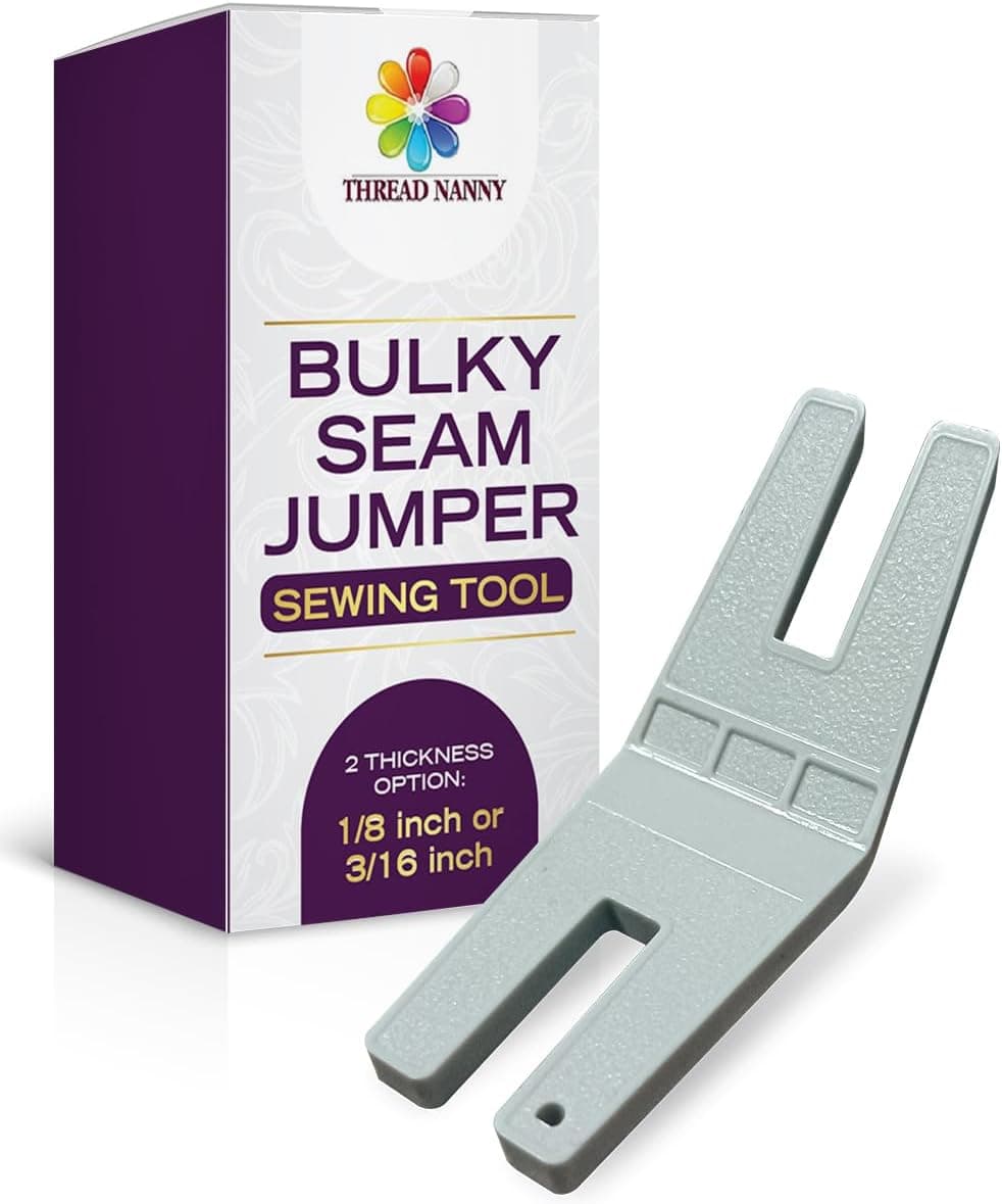 Bulky Seam Jumper Clearance Plate Hump Jumper Button Reed Presser Foot Sewing Tool Compatible with All Husqvarna Viking pfaff Brother Singer juki janome Sewing Machines