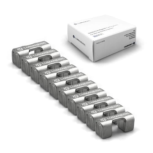 Lumaneric Magnetic Cord Holder Heavy Duty Neodymium Magnets for Cord Management 10Pack Silver No Adhesives or Cable Ties Reusable Desk Cable Organizers